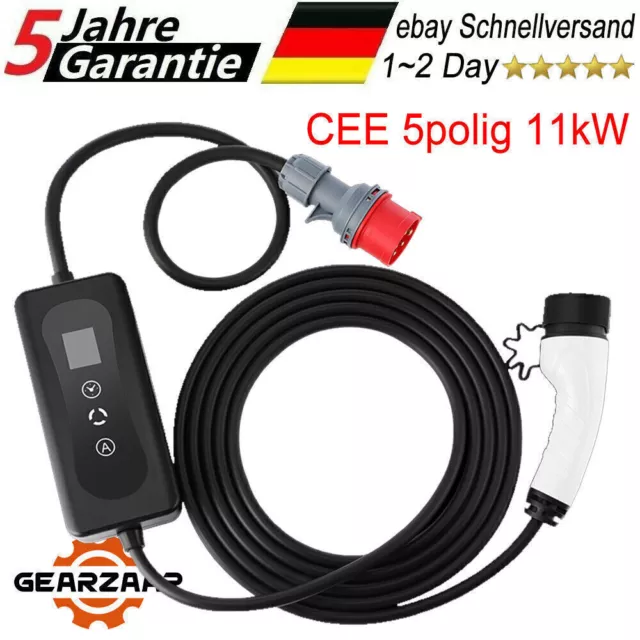 Mobile Wallbox EV 11kW Typ 2 5m 16A CEE 5polig 11kW Ladekabel für BMW E705 F15