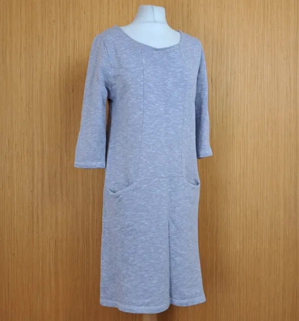 Weird Fish Tunic Dress Lilac Jersey Pockets 3/4 Sleeve 755 Cotton UK 12