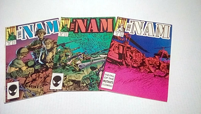 The ‘NAM #'s 11-13 (Marvel)1987 -- Mike Golden cover art -- Vietnam War Comics!!
