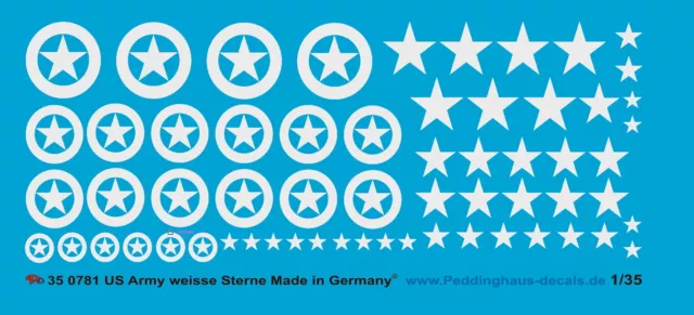 Peddinghaus-Decals 1/35 0781 US Army Markierungen weisse  Sterne