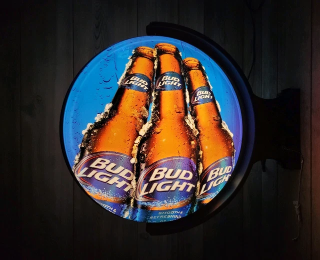 BUD LIGHT ROTATING Pub Light ~ 18
