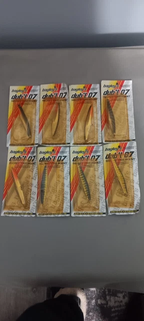 VINTAGE BAGLEY'S DUB'L 07 Topwater Fishing Lures Lot Of 8