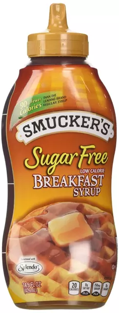 Smuckers Sugar Free Breakfast Syrup, 14.5 Oz Pack of 2