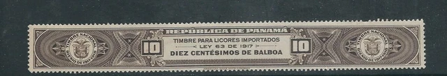 Panama 1917 Umsatz Timbre Para Licores Importados 10c VF Gebraucht