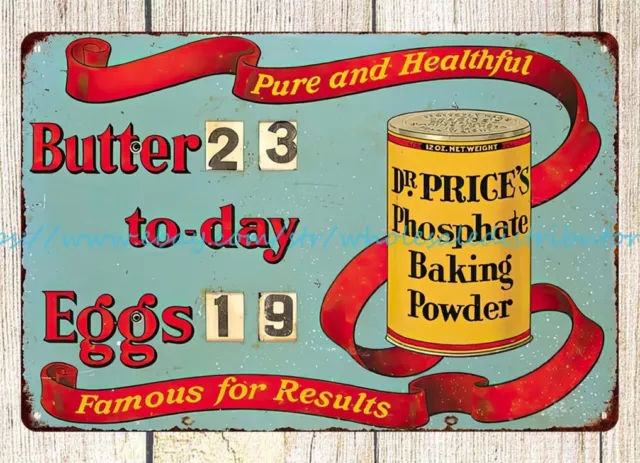 Dr.Prices Phosphate Baking Powder metal tin sign pop shop house decor