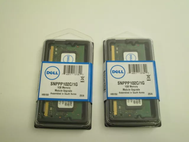 NEW 2x1Gb=2Gb Dell SNPPP102C/1G 800Mhz PC2-6400 200pin DDR2 SODIMM memory RAM