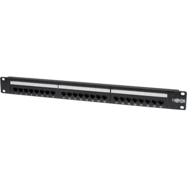 Tripp Lite 24-Port Cat6 Cat5 Patch Panel Rackmount 110 Punch Down RJ45 Ethernet