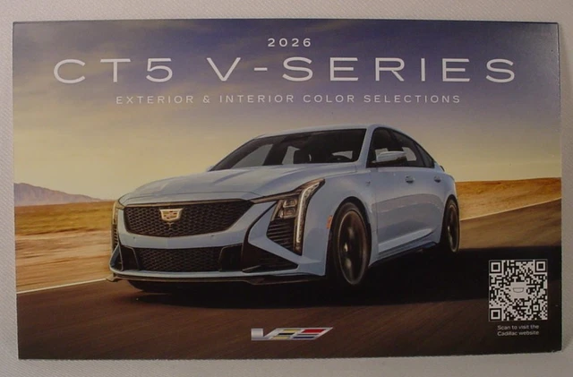 Paint Color Rochure 2026 CADILLAC CT5-V Paint Color Chip Brochure $11.07 - PicClick CA