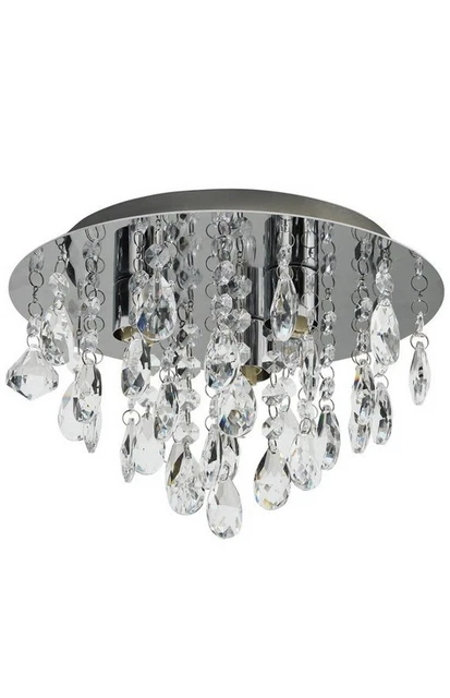 Argos Home Ivy Glass Droplet Ceiling Light - Chrome