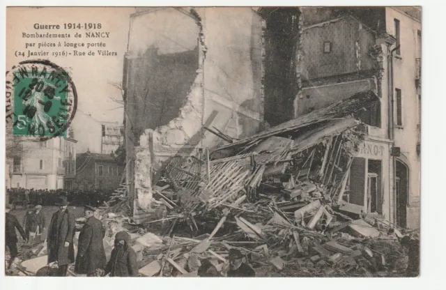 NANCY - Meurthe & Moselle - CPA 54 - Bombardements Guerre - Rue de Villers