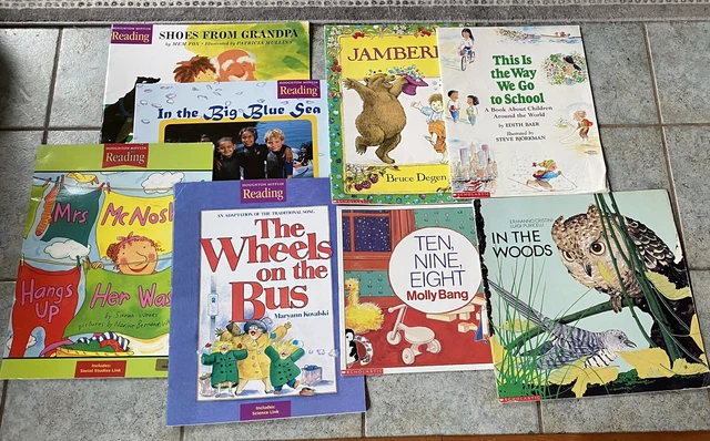 Set of 8 Pre-K Big Books Houghton Mifflin Scholastic Reading Teacher Resource