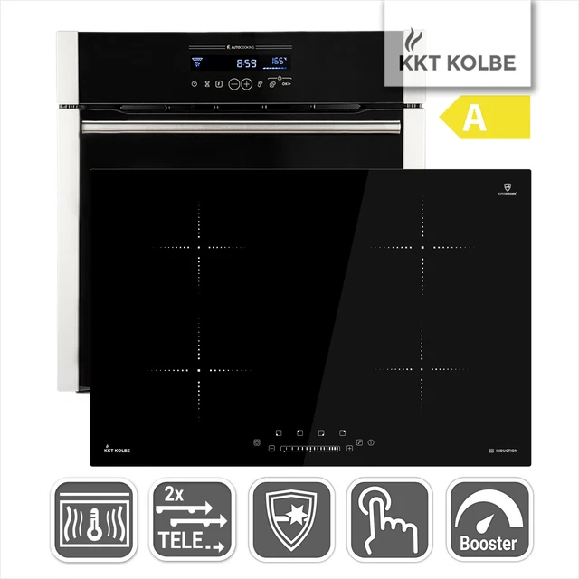 Four encastré Capteur tactile Plaque de cuisson 77cm Timer Frameless KKT KOLBE