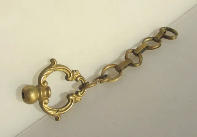 Vintage Brass Ceiling Light Hook Hanger Chandelier Rose Old Antique Chain