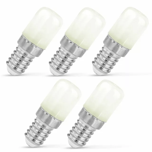 5x LED Kühlschrankbirne E14 2W Kühlschranklampe Leuchtmittel Glühbirne Warmweiß
