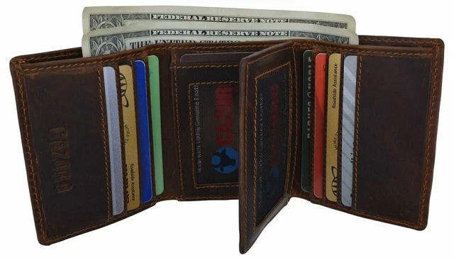 SAMTROH Red PU Leather Men's Wallet - RFID Blocking, Card Slots, Secret Pocket & Coin Holder - View #2