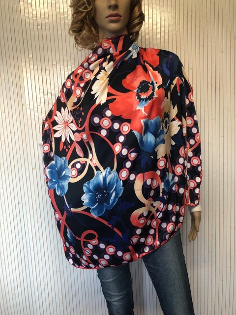 Foulard Carré Vintage OGUZ - Motif Floral Abstrait Rose - 90x90 Cm - Polyester
