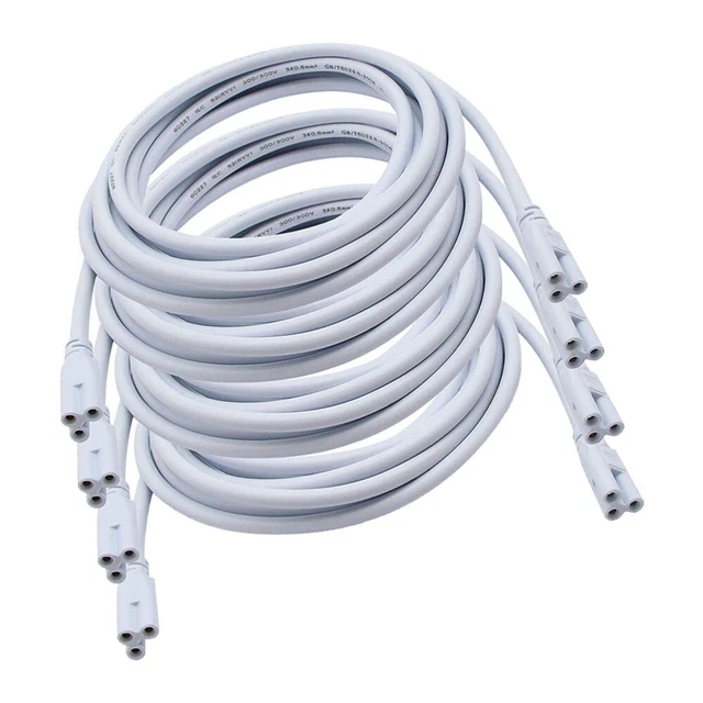 4 piezas Cable de manguera integrado enchufe de tres orificios enchufe doble