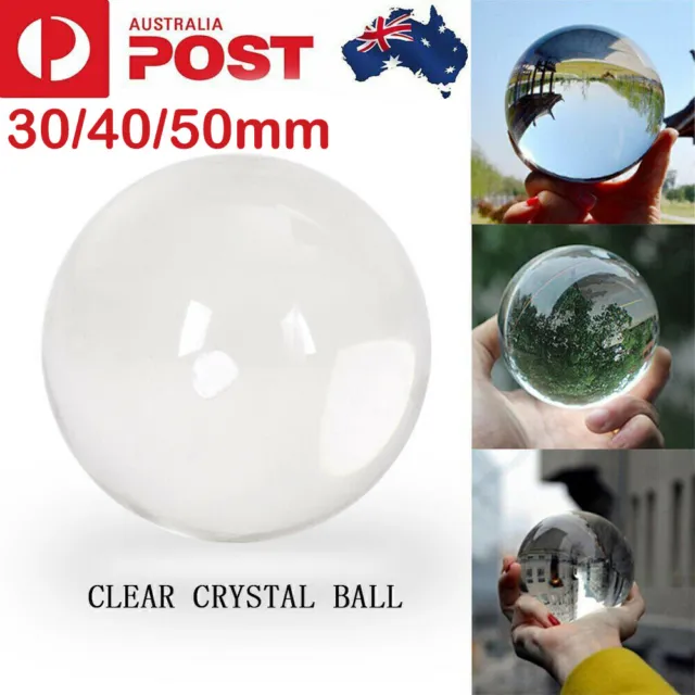Clear Glass Crystal Healing Ball Photography Lens Ball Sphere Decor 30/40/50mm