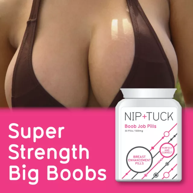 NIP & TUCK Boob Job Tablets Breast Enlargement Pills Grow Sexy Double D's  Fast £25.99 - PicClick UK