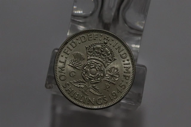 🧭 🇬🇧 Uk Gb Florin 1945 Silver High Grade B63 #Z3474