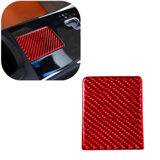 For Lexus IS250-350 2006-2012 Red Carbon Fiber Water Cup Holder Panel Cover Trim