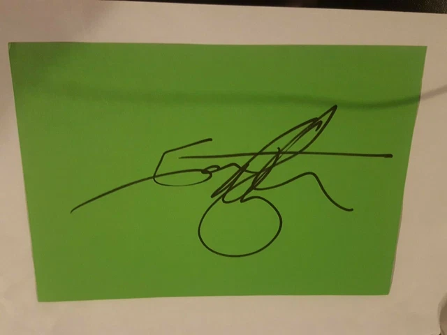 Ian Whyte (Welsh actor and ex-basketball player), autograph on green card, 6"x8"
