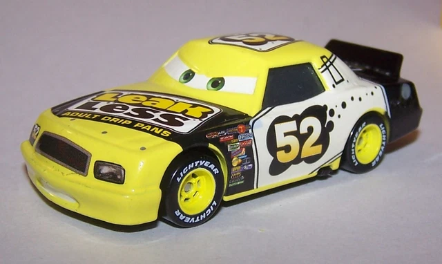 Disney Pixar Cars Claude Scruggs LEAK LESS #52 Yellow Die-Cast Car