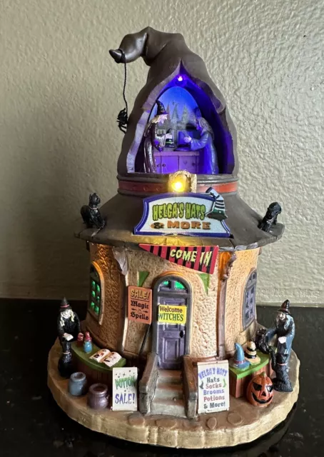 Spooky Town~Helga’s Hats And More~Lighted Halloween  House