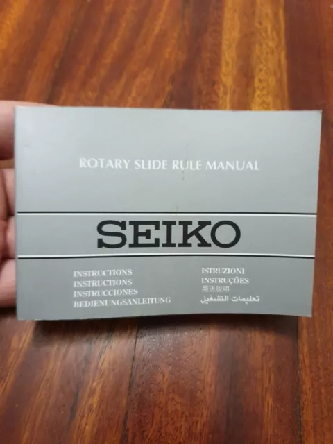 NOS 2003 SEIKO rotary slide rule manual instructions, unused EUR 24,00 -  PicClick IT