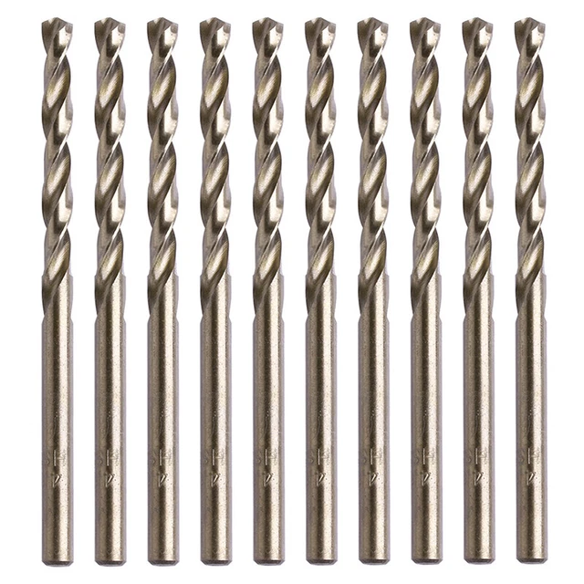 10Pcs 4.5mm Round Shank HSS-Co Twist Drill Drill Bit