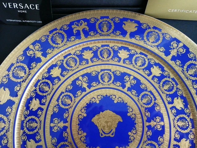 Rosenthal Versace I Love Baroque Bleu Blau Platzteller 33 cm Neu & Ovp 1 A 5