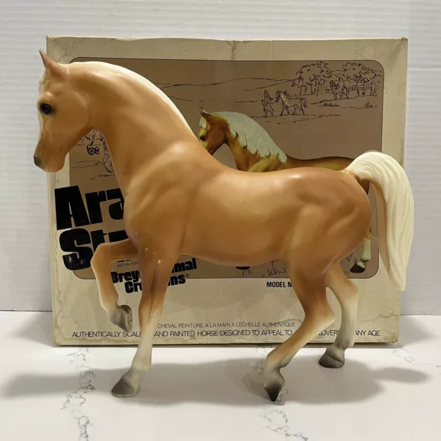 Vintage Breyer Animal Creations Arabian Stallion Horse Model #4 Palomino In Box