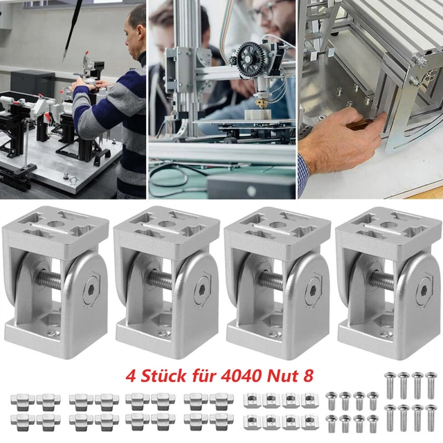 Streckenverbinder Aluprofil Verbinder 45x45 Alu Profil 4 Stück Profilverbinder für 45X45 Nut 8 Streckenverbinder Aluprofil Verbinder 45x45 Alu Profil 4 Stück Profilverbinder für 45X45 Nut 8