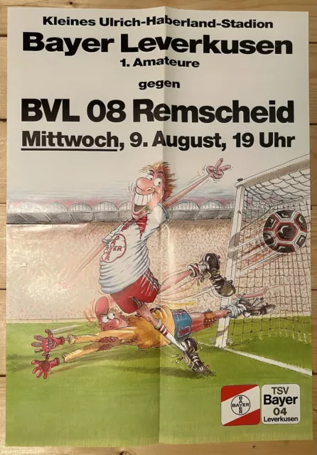 Plakat 1992 ? Bayer Leverkusen (A) - VfL Remscheid BRD DDR DFB WM EM FIFA REGIO