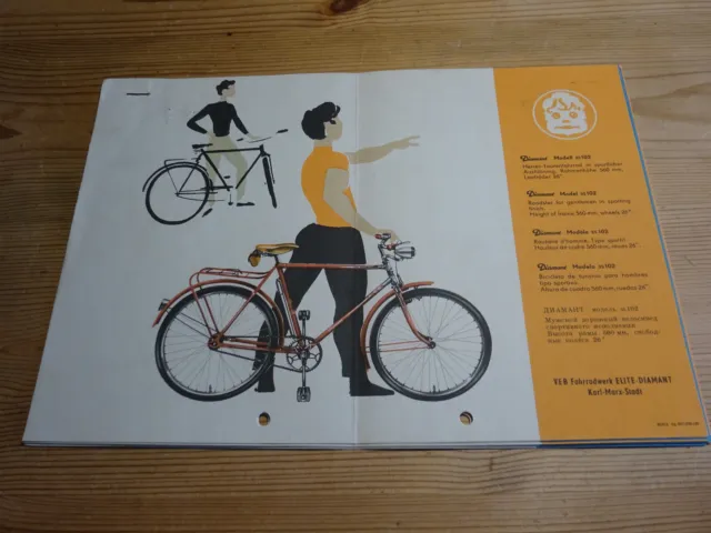Altes Diamant Fahrrad Katalog Prospekt Reklame historisch Werbung / Werbeblatt