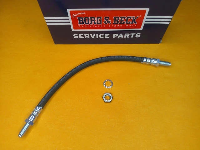FRONT BRAKE HOSE PAIR fits FORD CAPRI MK 3 1.6 2.0 2.8i & 3.0
