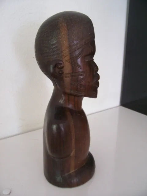 Busto IN Legno Statua Africana Magnifico Africano Arte Africano Primo Tribale