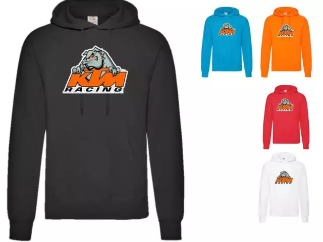 Felpa Da Uomo Con Cappuccio KTM  Biker Moto Rider Replica Felpata Internamente