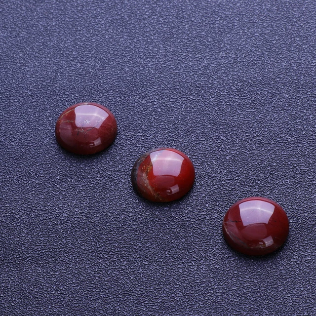 round glass patch 3x Natürliche Kristall Perlen Flache Rückseite Cabochons Semi 3