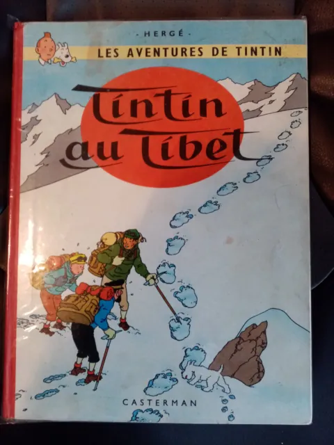 SUPERBE BD TINTIN au TIBET B 29 SIGNE HERGE § TCHANG bon ETAT ++ V PHOTOS