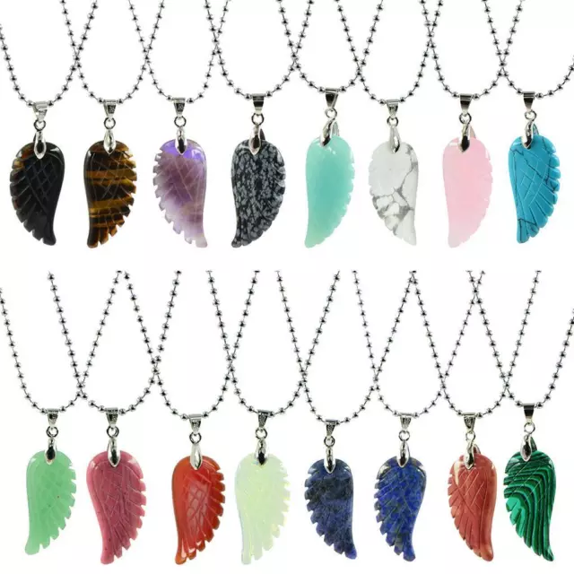 Luxury Elegant Women Men Natural Gemstones Angel Charms