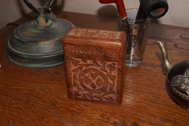 Ancienne Boîte En Bois Pour Jeux De Cartes - Bridge, Whist, Poker - Vintage