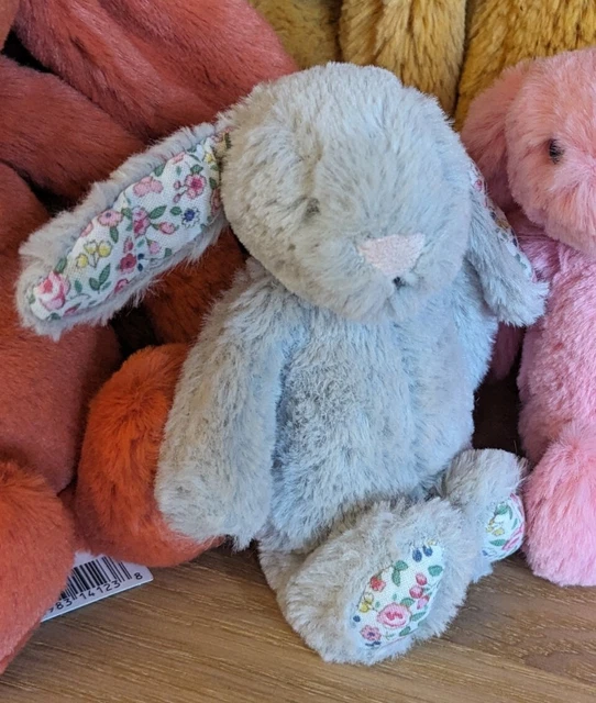 JELLYCAT TINY BLOSSOM Silver Bashful Bunny Rabbit Soft Toy £18.00 ...