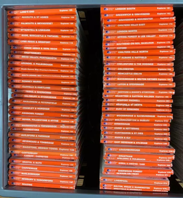 Ordnance Survey Explorer (1:25,000) Maps, orange covers, VG, choose one or more