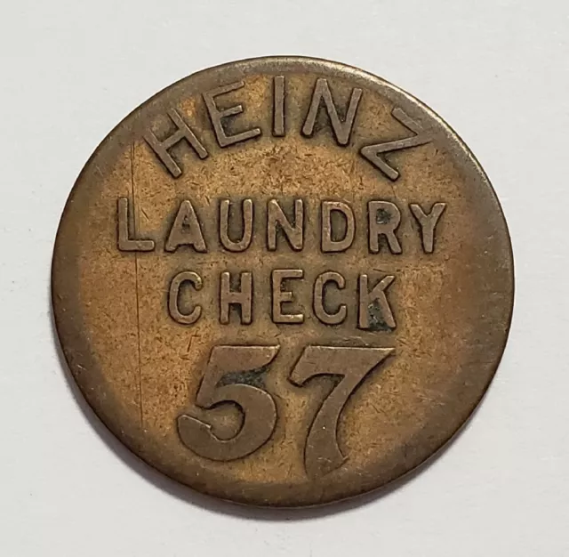 Token - Heinz 57 Laundry Check - Scarce - Pittsburgh PA - SKU-F6331