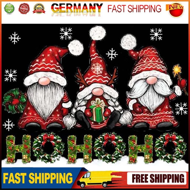 5D DIY Full Round Drill Diamond Painting Kit Christmas Dwarf Wall Art Craft Gift