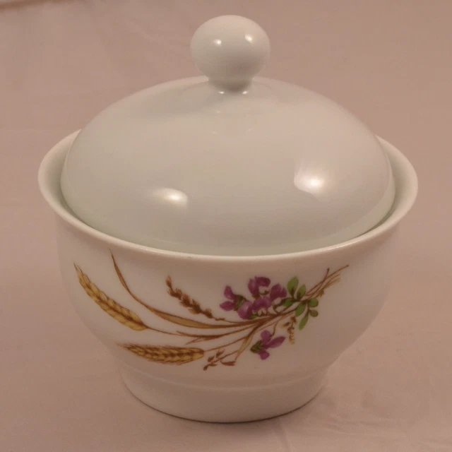ORIGINAL Ilmenau Zuckerdose Graf von Henneberg handbemalt Porzellan DDR GDR