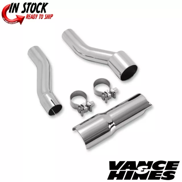 Vance & Hines Chrome Trike Exhaust Muffler Adapter Kit for 2017 Harley Trike