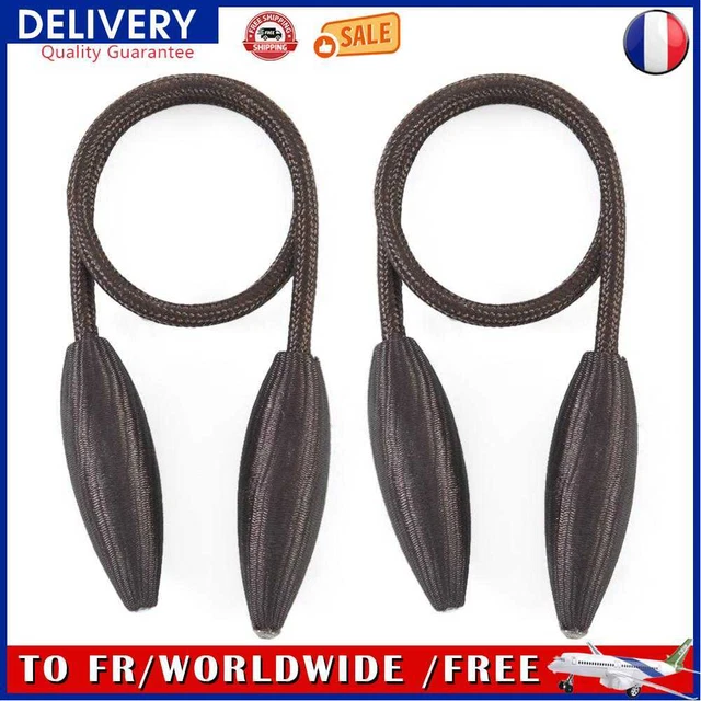 2pcs Curtain Tiebacks Tie Olive Holdbacks Decorative Buckle Clips (Brown)