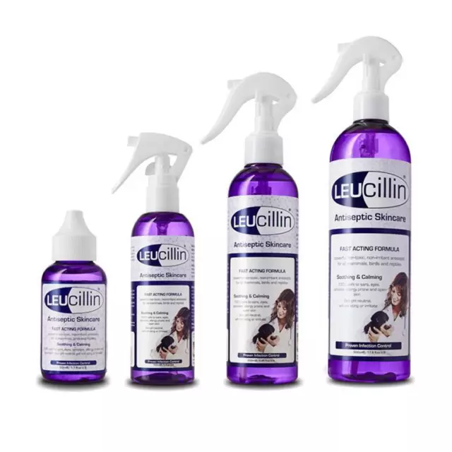 Leucillin Spray Antiseptique pour Soins de La Cuir (pour Toutes Les Mammifères